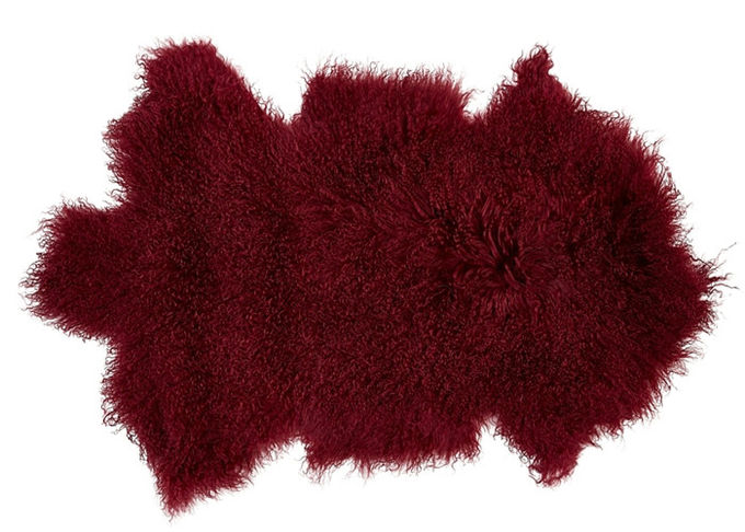 Coperte e tappeti decorativi del pavimento delle coperte dell'agnello della coperta del letto della coperta mongola reale rosa naturale della pelliccia per il salone