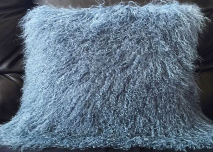 Tiri decorativo su misura 20 x 20 della casa del cuscino della pelliccia della pelle di pecora della Mongolia