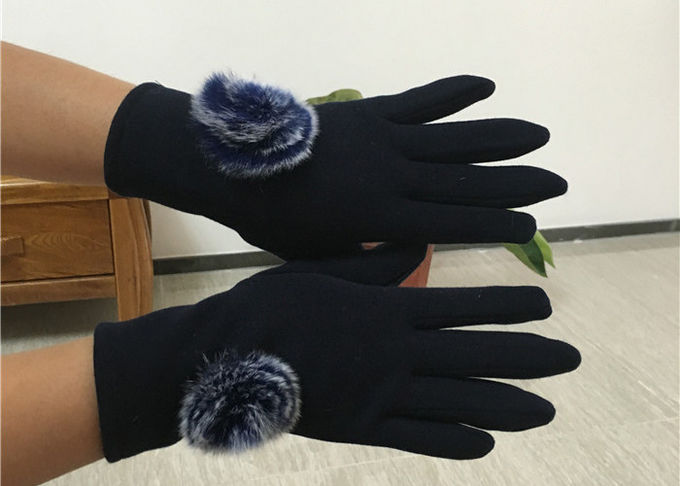 Guanti grigio scuro del touch screen delle signore, guanti di inverno con le dita del touch screen 