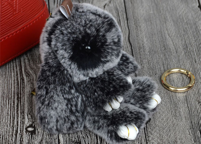 L'incanto lanuginoso 13cm fatto a mano della borsa del coniglio, borsa del coniglietto della peluche incanta gli anelli portachiavi 