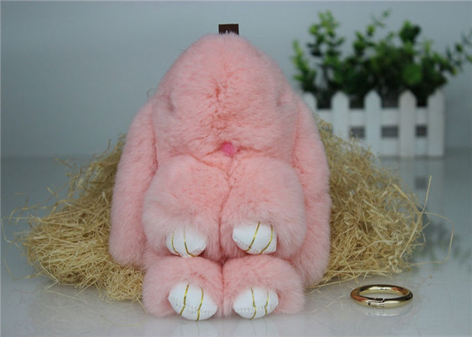 Etichetta di caduta di Keychain del coniglietto della pelliccia del coniglio dell'OEM 13 -20 cm per l'indumento/decorazione