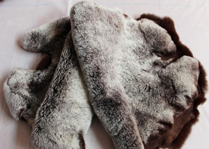 Colore naturale regolare 25*35cm di Brown della pelle del coniglio di Rex degli accessori del rivestimento del cappotto