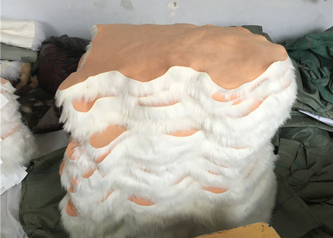 Coperta lanuginosa della pelliccia del Faux del salone domestico, coperta di area bianca della pelliccia del Faux di anti slittamento 