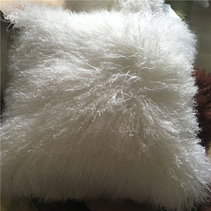 Cuscino di tiro mongolo puro mongolo del cuscino di tiro della pelliccia dell'agnello del cuscino decorativo mongolo della pelliccia
