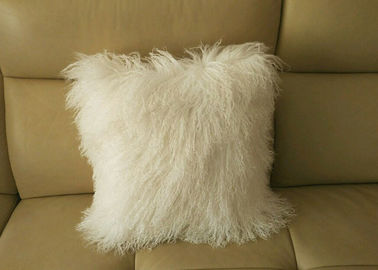 Porcellana Il cuscino lanuginoso bianco dai capelli lunghi riguarda la morbidezza comoda di pelliccia tibetana dell'agnello fornitore