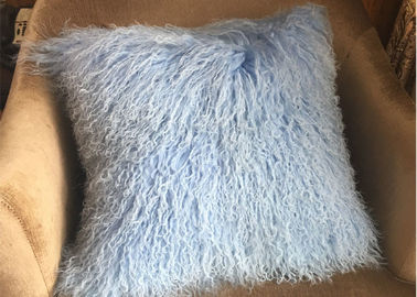 Porcellana Cuscino lungo di lusso dello strato della pelliccia delle pecore della pelliccia degli azzurri mongoli del cuscino in hotel fornitore