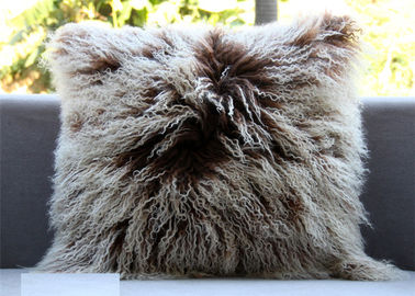 Porcellana Copertura tibetana del cuscino della pelliccia dell'agnello della pelle d'agnello del cuscino della pelliccia dei capelli lunghi ricci mongoli del tiro fornitore