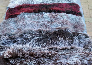 Porcellana Pelle di montone riccia della pelliccia del tessuto 15cm della pelle d'agnello mongola lunga mongola reale dei capelli fornitore