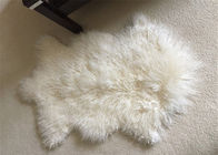 Porcellana Cuoio reale della lana della pelle di pecora della coperta della lana del tiro del pavimento bianco come la neve genuino mongolo di area società
