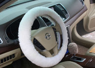 Porcellana Slittamento fatto a mano della pelle di pecora della lana della copertura universale reale del volante anti per l&#039;auto società