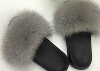 Porcellana Slittamento di Fox delle signore anti delle pantofole lussuose genuine della pelliccia comodo per l&#039;inverno di autunno società