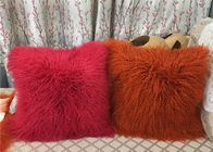 Il cuscino mongolo lungo due della pelle di pecora ha tonificato la copertura tibetana del cuscino del cuscino della pelliccia dell'agnello