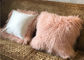 Il cuscino mongolo 45x45cm della pelliccia dell'agnello dei capelli lunghi 100% su ordine ha tinto i campioni liberi di colori fornitore