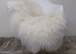 Grande coperta bianca pelliccia mongola/tibetana di 100% della pelle di pecora dei capelli lunghi ricci molli dell'agnello fornitore