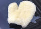 Beige dettagliante del guanto mezzo del lavaggio della pelle di pecora dell'autolavaggio del guanto mezzo dell'automobile spessa genuina della lana fornitore
