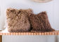 Cammello genuino marrone chiaro del cuscino della pelle di pecora del Tibet della pelliccia dei capelli mongoli reali di Wave 40cm fornitore