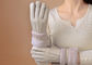 I guanti allineati shearling delle donne impermeabili, guanti grigi della pelle di pecora delle signore  fornitore