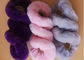 Copertura lanuginosa del volante di breve rosa della lana di shearling messa con cuoio genuino fornitore