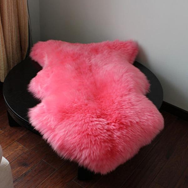 Il letto lungo reale della pelliccia della lana merino getta le coperte con colore/dimensione su ordinazione