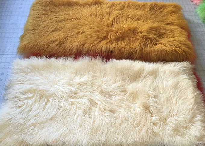 Della pelle di pecora della coperta del nero pelliccia riccia serica reale tibetana di lusso 120 *180cm lungamente per il pavimento
