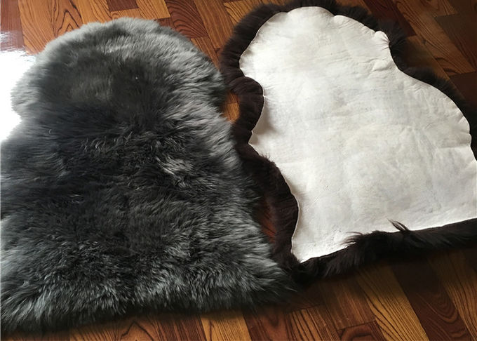 Cuoio dell'Australia della pelle di pecora della lana lunga naturale grigio chiaro reale della coperta singolo