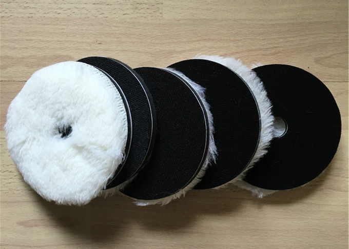 Alta sicurezza a 6 pollici durevole di forma rotonda del tampone a cuscinetti per lucidare della lana per cura di automobile