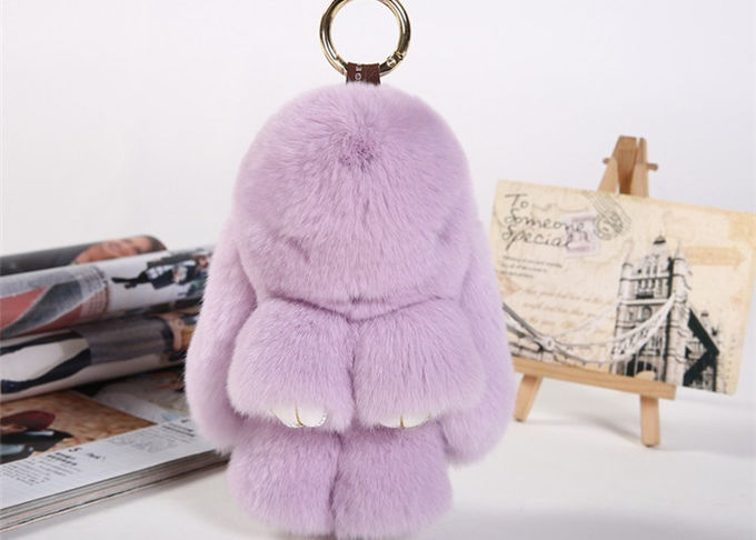 Etichetta di caduta di Keychain del coniglietto della pelliccia del coniglio dell'OEM 13 -20 cm per l'indumento/decorazione
