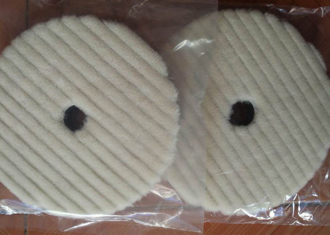 Alta sicurezza a 6 pollici durevole di forma rotonda del tampone a cuscinetti per lucidare della lana per cura di automobile