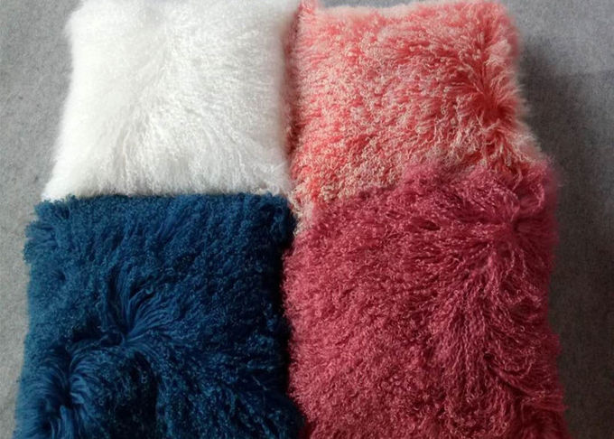 Cuscino mongolo della lana d'agnello dei capelli della pelle di pecora delle pecore del cuscino riccio reale lungo della pelliccia